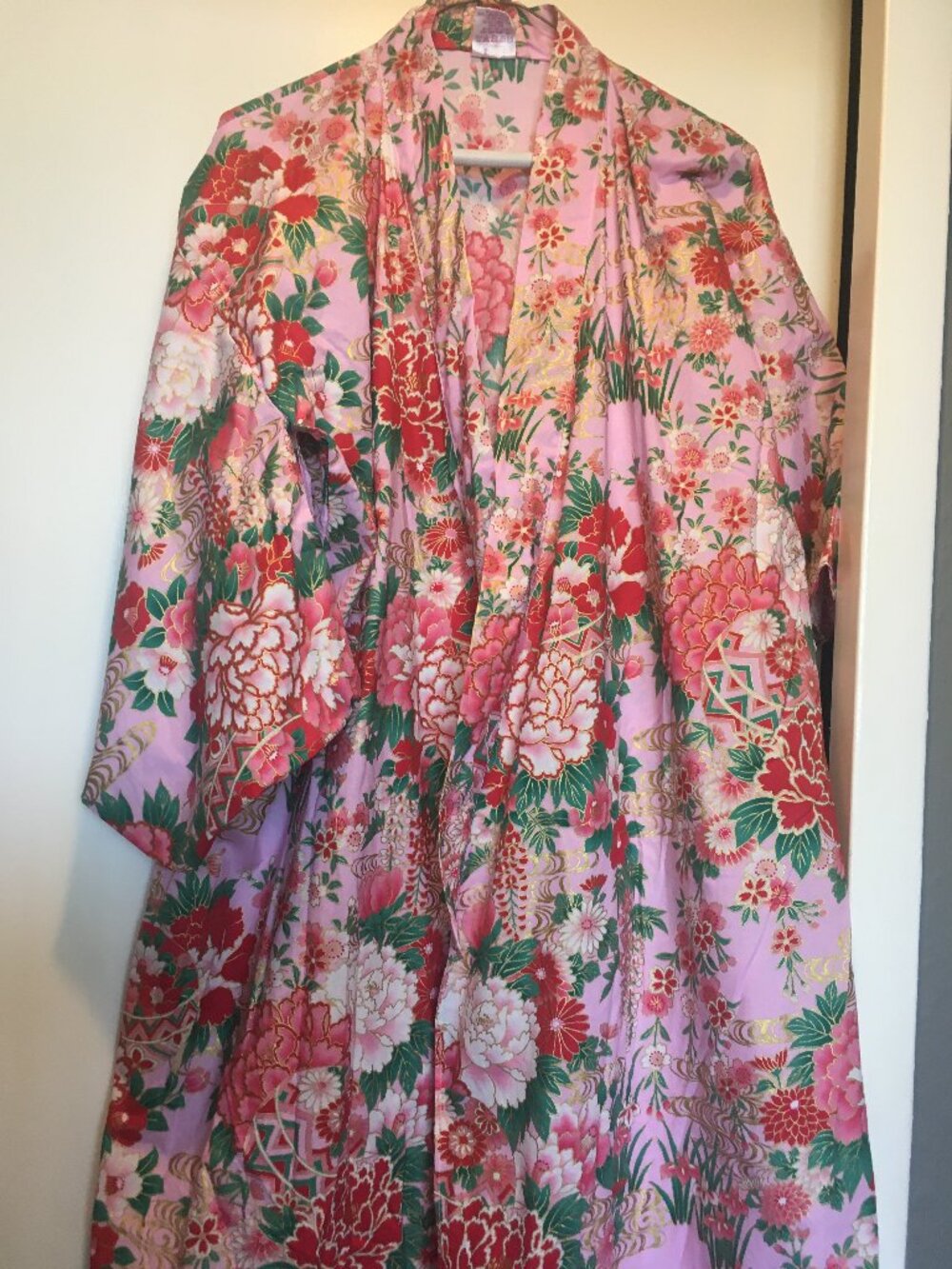Japanese Kimono, Luxurious, Lightweight, Polished Cotton, S/M, Authentic Fabric